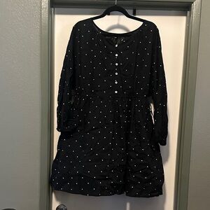 Black Polka Dot Dress  Madewell sz l